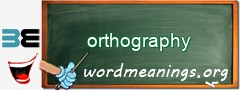 WordMeaning blackboard for orthography